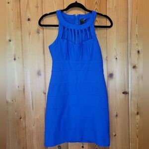 Trixxi blue halter mini dress